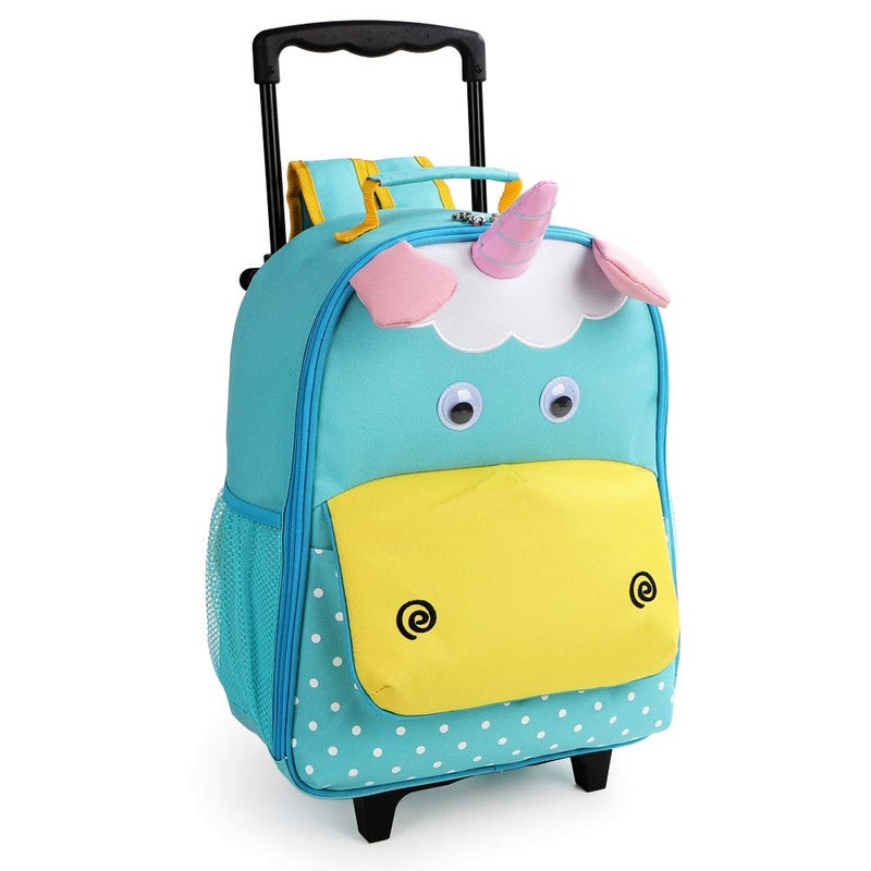 yodo Zoo 3-Way Kids Suitcase Luggage or Toddler Rolling Backpack with wheels, Medium Unicorn - Image 1